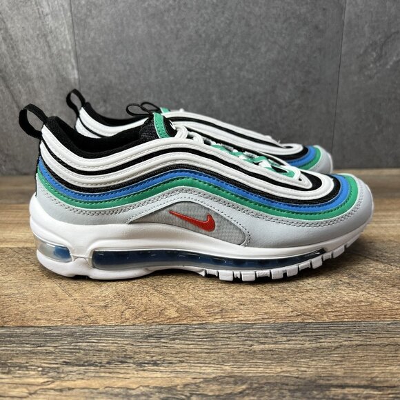 Nike Air Max 97 GS Pure Platinum Light Crimson Size 4Y Size 5.5 Womens Sneakers - Picture 1 of 9
